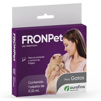 FrontPet Gatos hasta 8 kg ( 1 Pipeta 0.32 mL - Fipronil - Pulgas y Garrapatas ) DESCONTINUADA